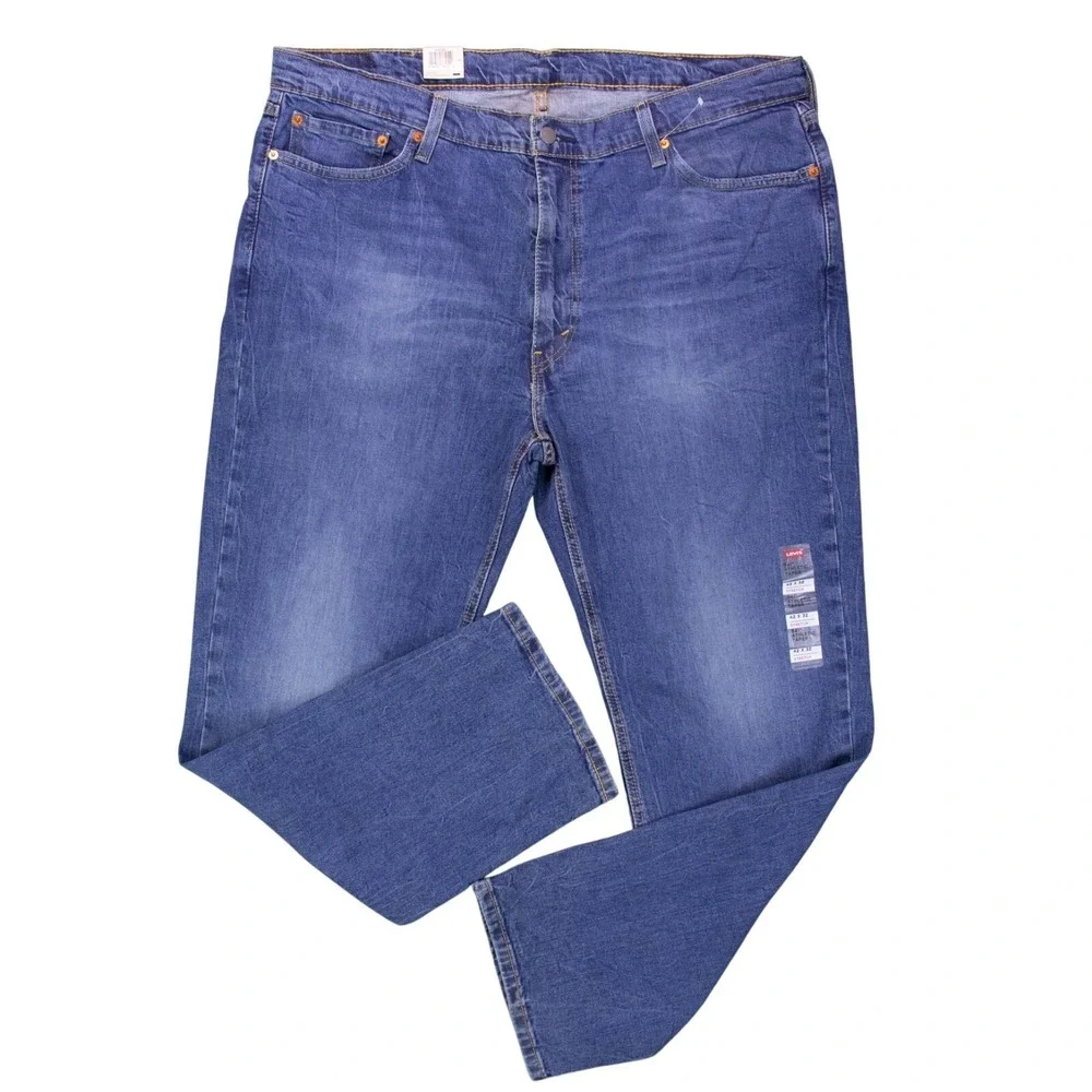 NWT Levis 541 Jeans Men 42x32 Denim Athletic Taper Stretch Med Wash‎ Roomy Thigh